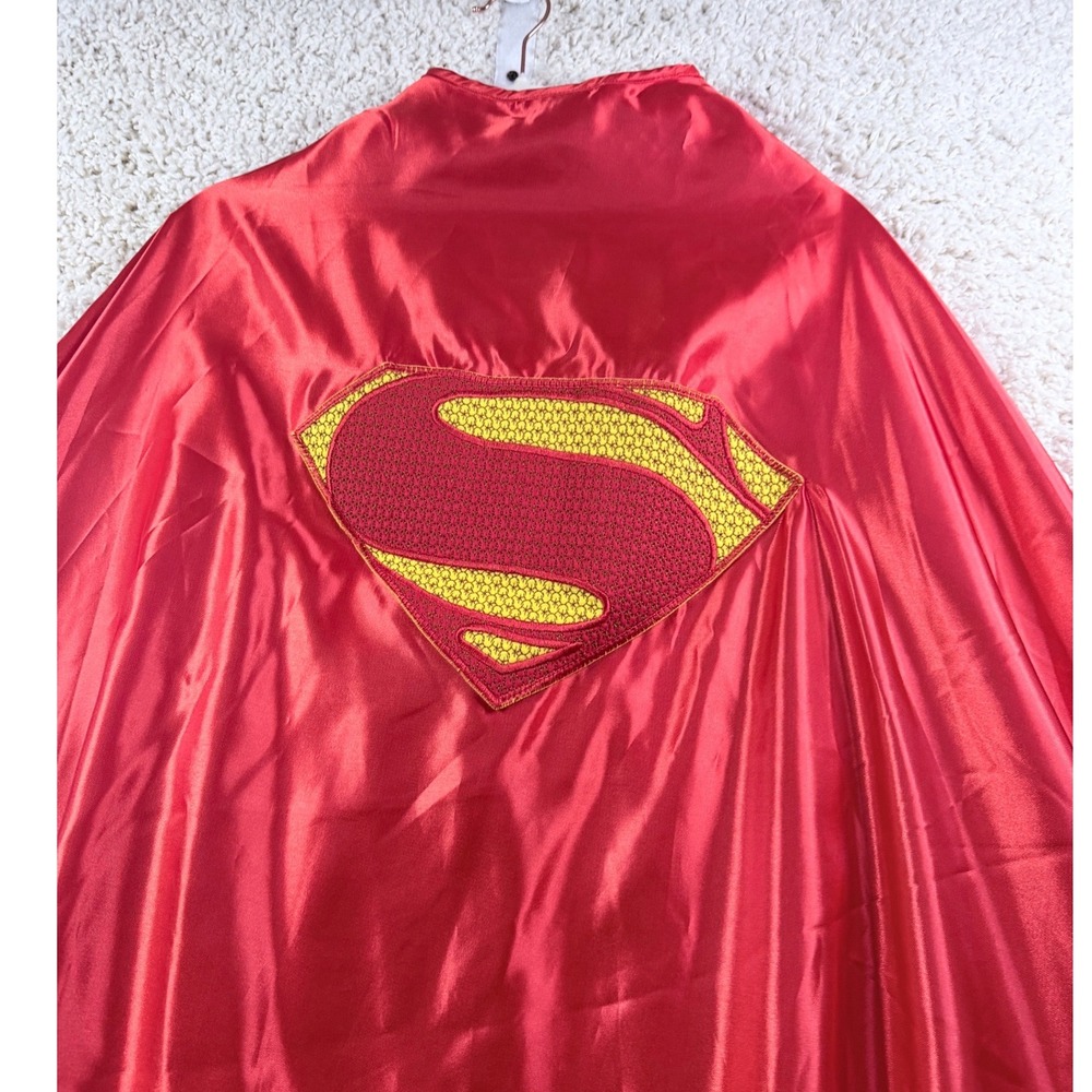 Unisex OS Superman Man of Steel Rubies Red Satin Deluxe Cape Cosplay Costume